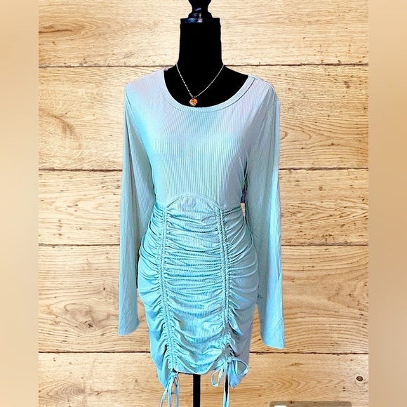 Knit dress mint colour green - Picture 6 of 8